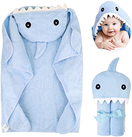 Mini eggs Hooded Baby Towel 100% Cotton Toddler Bath Towels with Hood Girl Boy 0-7T Blue
