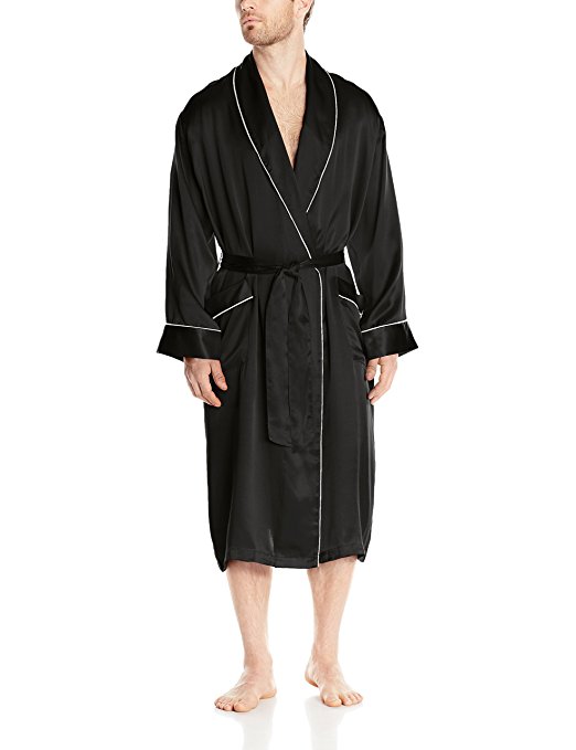 Geoffrey Beene Men's Silk Shawl Collar Robe