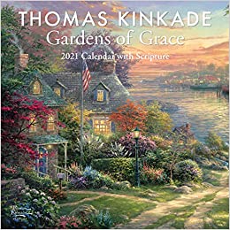 Thomas Kinkade Gardens of Grace with Scripture 2021 Wall Calendar