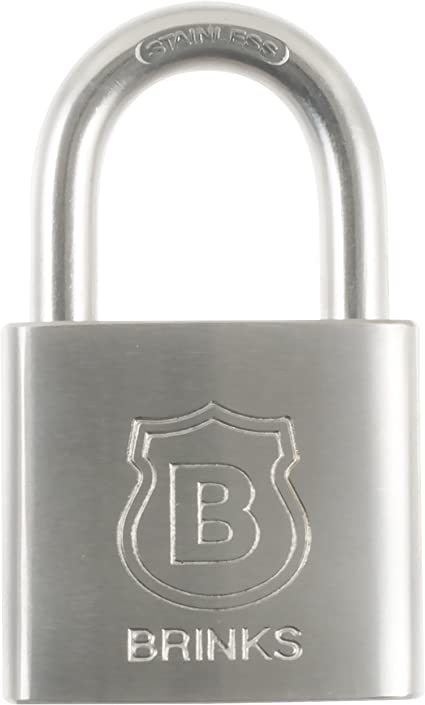 Brinks 672-40811 Commercial 1-1/2" (37 mm) Solid Stainless Steel Padlock