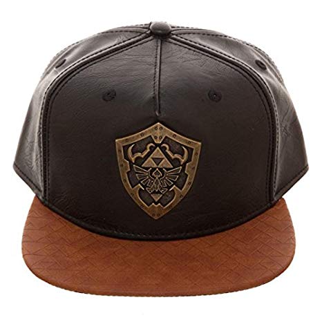 Bioworld Novelty The Legend of Zelda - Metal Shield Snapback Hat , Brown/ Black , One Size