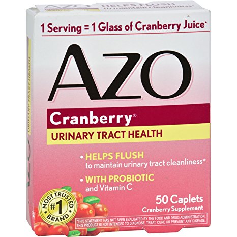 AZO Cranberry for Healthy Urinary Tract with Immune Boosting Probiotic & Vitamin C - 50 Tab