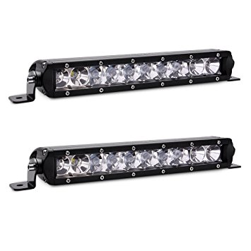 MICTUNING MIC-5DP50 2X SR-Mini Series 11'' 50W Single Row CREE LED Light Bar COMBO Spot Flood 5000lm 500m Visibility