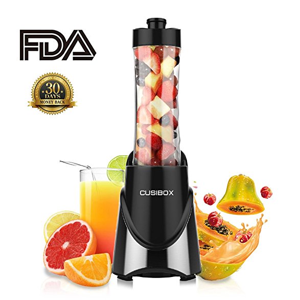 Personal Blender Smoothie Blender Juice Blender 300W with Travel Sports Bottle, Portable Bottle Outdoors and Travelling Tritan Stainless Steel (Single cup)