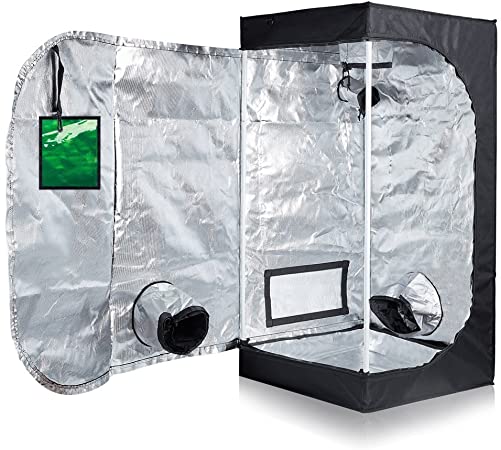 TopoLite Grow Tent for Hydroponic Indoor Growing System Dark Room Grow Boxes (24"x24"x48" w/Window)