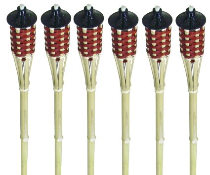 Patio Essentials Beach Comber Bamboo Torch (6 pack)