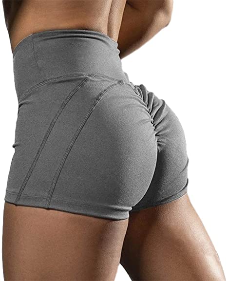 Cicy Bell Women's High Waisted Workout Shorts Sports Gym Scrunch Booty Butt Lifting Camouflage Yoga Leggings