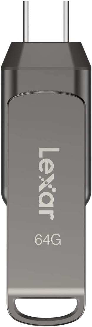 Lexar 64GB JumpDrive Dual Drive D400 USB 3.1 Type-C and Type-A Flash Drive, Up to 130MB/s Read (LJDD400064G-BNQNU)