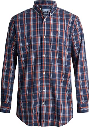 Chaps Men's Button Down Shirt - Long Sleeve Collared Shirt for Men: Wrinkle-Resistant, Sustainable (S-2XL)