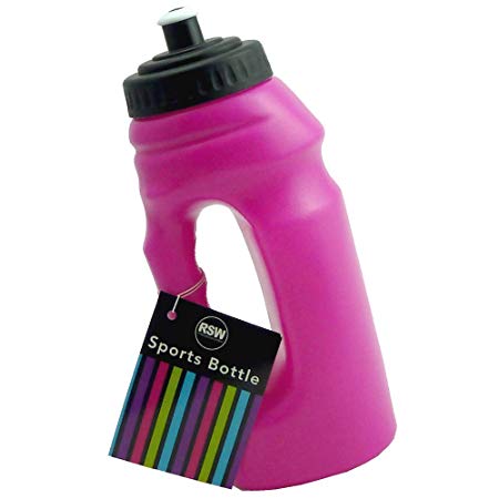 Purple/Blue/Green/Pink Sports Bottle - Pop-Up Top - Comes with carry handle - Holds Liquid up to 450 ml Approx - Height - 22 cm Approx