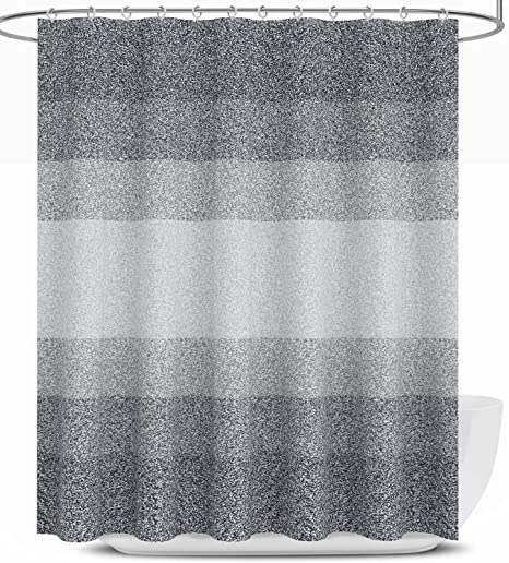 Olanly Waffle Shower Curtain 72x72 Inches, 260 GSM Heavyweight Fabric, Machine Washable, Waterproof, Hotel Luxury Spa, Simple Modern Grey Shower Curtains for Bathroom, Guest Bath, Stalls and Tubs