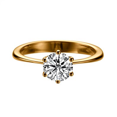 14K Gold Moissanite Forever Classic 8.00MM (1.51CT Moissanite Weight,1.90CT Diamond Equivalent Weight) Engagement Ring