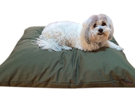 DIY Do It Yourself Durable Heavy Duty Comfortable Luxurious Soft Pet Bed Dog Pillow Bed Cover   Internal Inner Liner Waterproof Resistant Case Set for Small Medium and Large Dogs - in Microsuede, Denim Jean, Canvas and Coral Fleece fabrics-COVERS ONLY Flat Style