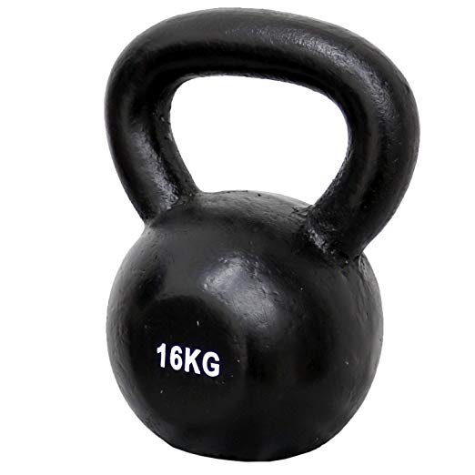 Oypla 16kg Cast Iron Kettlebell Weight Training Fitness Workout Gym