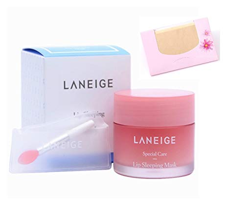 LANEIGE LIP SLEEPING MASK Berry 20g   SoltreeBundle Natural Hemp Paper 50pcs