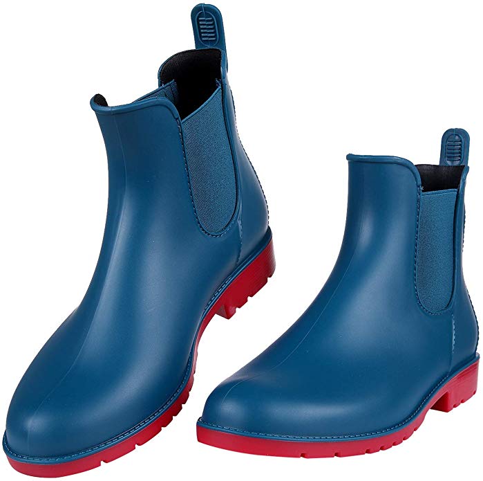 Asgard Women's Ankle Rain Boots Waterproof Chelsea Boots