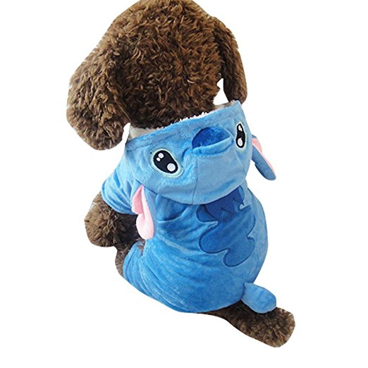 Vvhome Disney Stitch Cartoon Pet Custume Coat for Small Medium Large Dogs