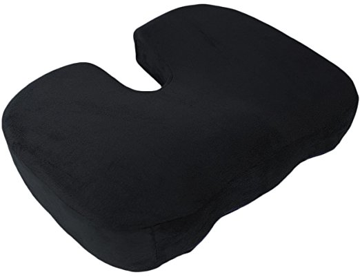 Lumbar Cushion Back Support Pillow Chiropractors Pain Relief For Women Men to Properly Align the Spine and Ease Lower Back Pain Posture (Black) by MakExpress