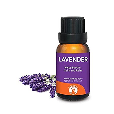 Lavender Essential Oil - GuruNanda Best Essential Oil Single 100% Pure and Natural Therapeutic Grade, GC/MS tested and verified, undiluted, 15 ml