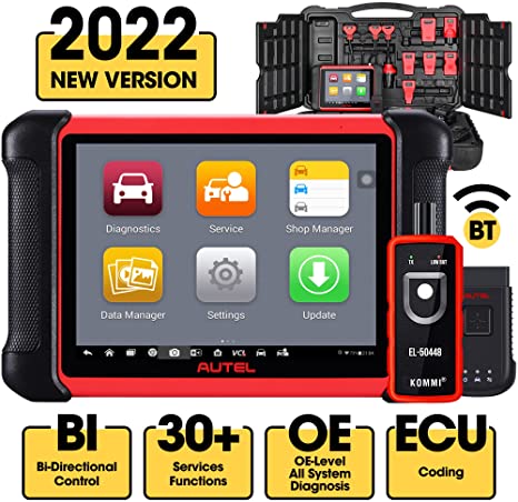 2022 Newest Autel MaxiCOM MK906BT Same as MS906BT / MK908, Autel Automotive Diagnostic Tool Scanner with ECU Coding/31  Special Functions/Full System Diagnosis