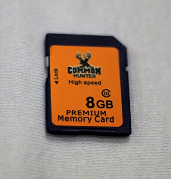 Common Hunter Sd Card, Premium 8GB Class 10 Fits Most Trail Cameras and Game Cameras, Works With All Android and Iphone Trail Camera Viewers