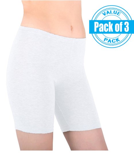 Sexy Basics Womens 3 Pack Sheer & Sexy Cotton Spandex Boyshort Yoga Boxer Briefs