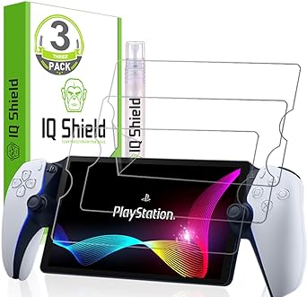 IQShield 3 Pack for Playstation Portal Screen Protector/PS Portal Remote Player 8 Inch 2023 Anti Scratch, Anti-Fingerprint, Easy Install, Anti-Bubble, Crystal Clear Film