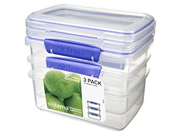 Sistema KLIP IT Food Storage Containers, 1 L - Pack of 3