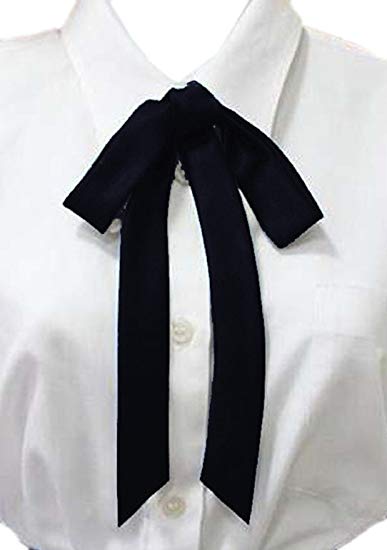 YABINA Ladies Long Pre Bow Tie Solid Color Bowtie for Women