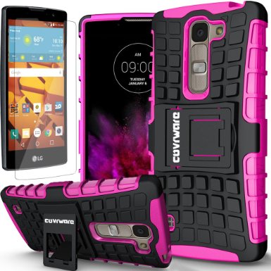 COVRWARE LG VOLT 2 Terrapin Series Armor Protective Case with  Kickstand  Screen Protector  For LG Volt 2 C90  LG Magna H502g  LG G4 Mini - Retail Packaging - Pink CW-G4C-T04