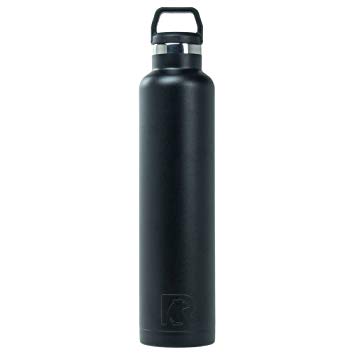 RTIC Double Wall Vacuum Insulated Stainless Steel Leak Proof Sports Water Bottle, Standard Mouth with BPA Free Cap (Charcoal Matte, 26oz)