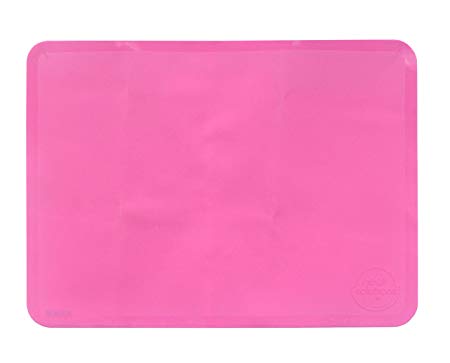Neat Solutions Reusable Non-Slip Sili-Stick Table Topper, Pink Food Grade Silicone Placemats Provide a Clean and Sanitary Eating Surface – BPA Free – Dishwasher Safe – 15” x 11”