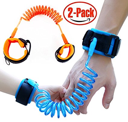 HIG Anti Lost Wrist Link for Child & Babies Toddler Safety, Harnesses & Leashes Walking Hand Belt Straps (4.9ft Orange   8.2ft Blue)