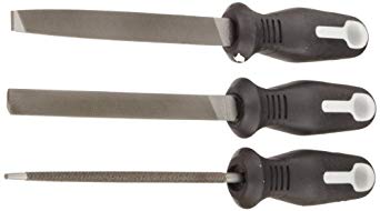 Nicholson 3 Piece Hand File Set with Ergonomic Handles, American Pattern, Coarse, 6" Length