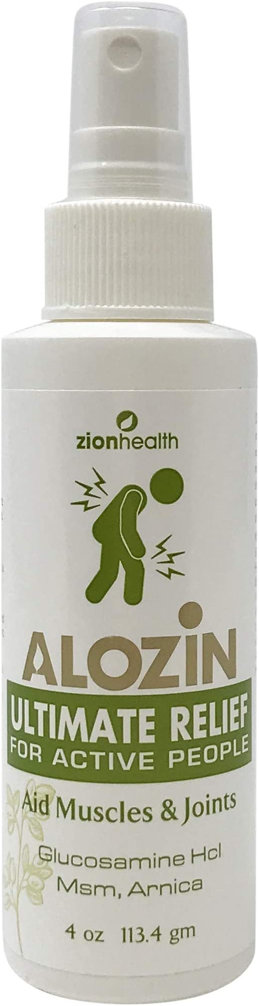 Alozin Pain Relief Spray Zion Health 4 oz Spray. Jump for Joy!