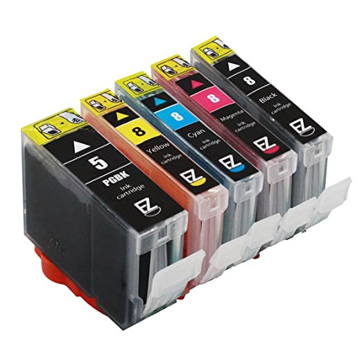 E-Z Ink (TM) Compatible Ink Cartridge Replacement For Canon PGI-5 PGI5 CLI-8 CLI8 (1 Black, 1 Cyan, 1 Magenta, 1 Yellow, 1 Small Black) 5 Pack PGI-5BK CLI-8C CLI-8M CLI-8Y CLI-8BK