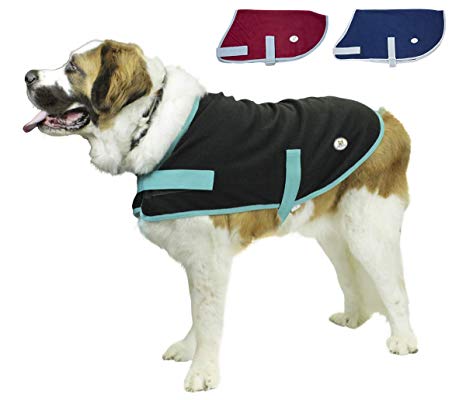 cuteNfuzzy All Purpose Fleece Lounger Warm Dog Sweater, Use as Indoor Blanket or Outdoor Coat, Great for Senior Dogs