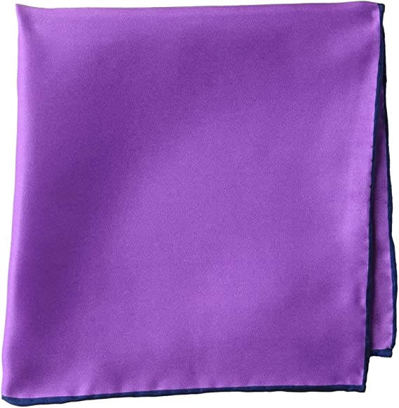 Amazon Brand - BUTTONED DOWN Men's Classic Silk Hand Rolled Pocket Square