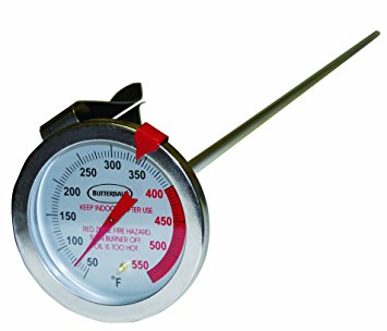 MasterBuilt 23102009 Butterball 12-Inch Stainless Steel Deep Fry Thermometer