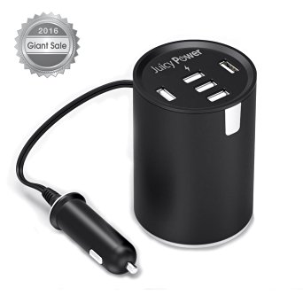 Juicy Power Smart 5 Port USB Cup Holder Car Charger 10A (AVLT-CH12)