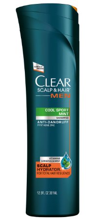 Clear Men Scalp Therapy Anti-Dandruff Shampoo, Cool Sport Mint 12.9 oz