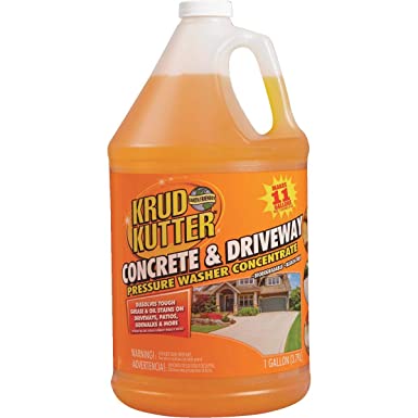 Krud Kutter DG01 Orange Pressure Washer Concentrate Concrete and Driveway Cleaner with Sweet Odor, 1 Gallon