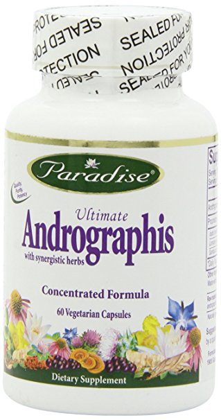 Paradise Herbs Andrographis with Elderberry Vegetarian Capsules, 60 Count