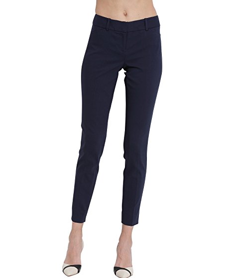 Atour Women Chic Skinny Cigarette Trousers Casual Business Pants Slim Fit Navy