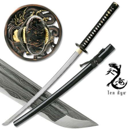 Masahiro - Folded Steel Samurai Sword - 1000  Layers - Dragon
