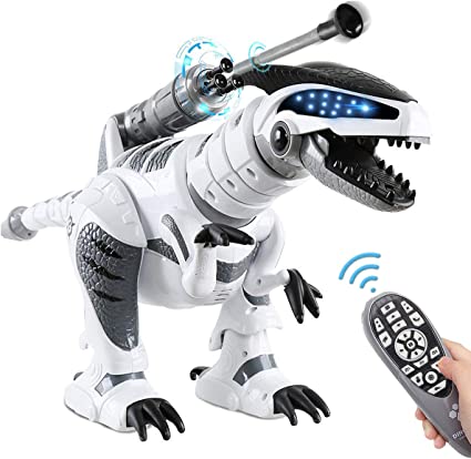 Hugine RC Robot Dinosaur Intelligent Interactive Smart Toy Electronic Remote Controller Robot Walking Dancing Singing with Fight Mode Toys