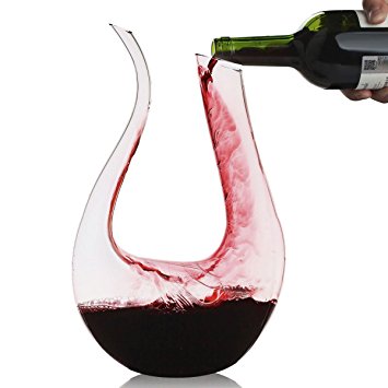 Wine Decanter,Smaier 1.5L U Shape Classic Wine Aerator, Red Wine Carafe, Wine Gifts, Wine Accessories