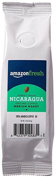 AmazonFresh Direct Trade Nicaragua Coffee, Medium Roast, Ground, 1.75 Ounce