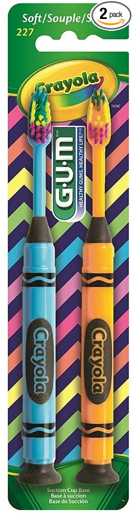 GUM Crayola Toothbrushes Soft 2 ea (Pack of 2)