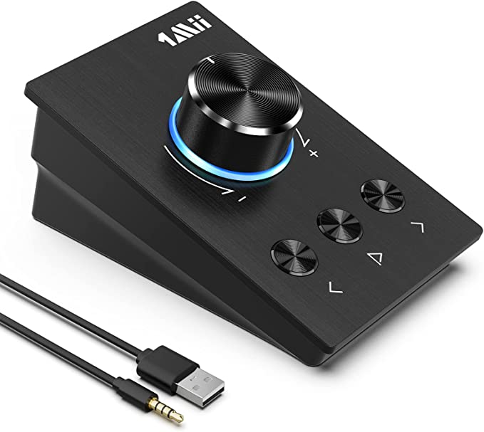 1mii S04 Multimedia Volume Controller,Compatible with Win/7/8 10/Mac,Ideal for Listening to Music,Watching Movies at Home,Playing Games,etc